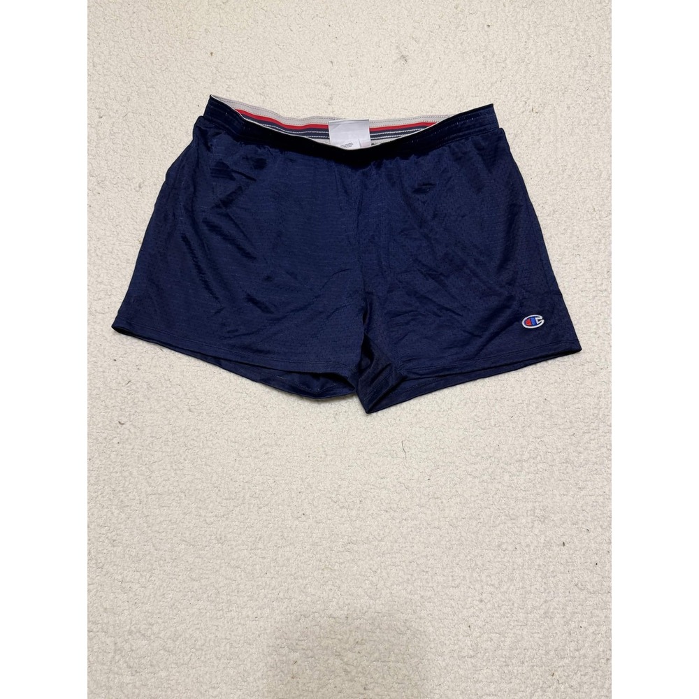Champion Mens Mesh Athletic Shorts Blue Solid Polyester 7791 M